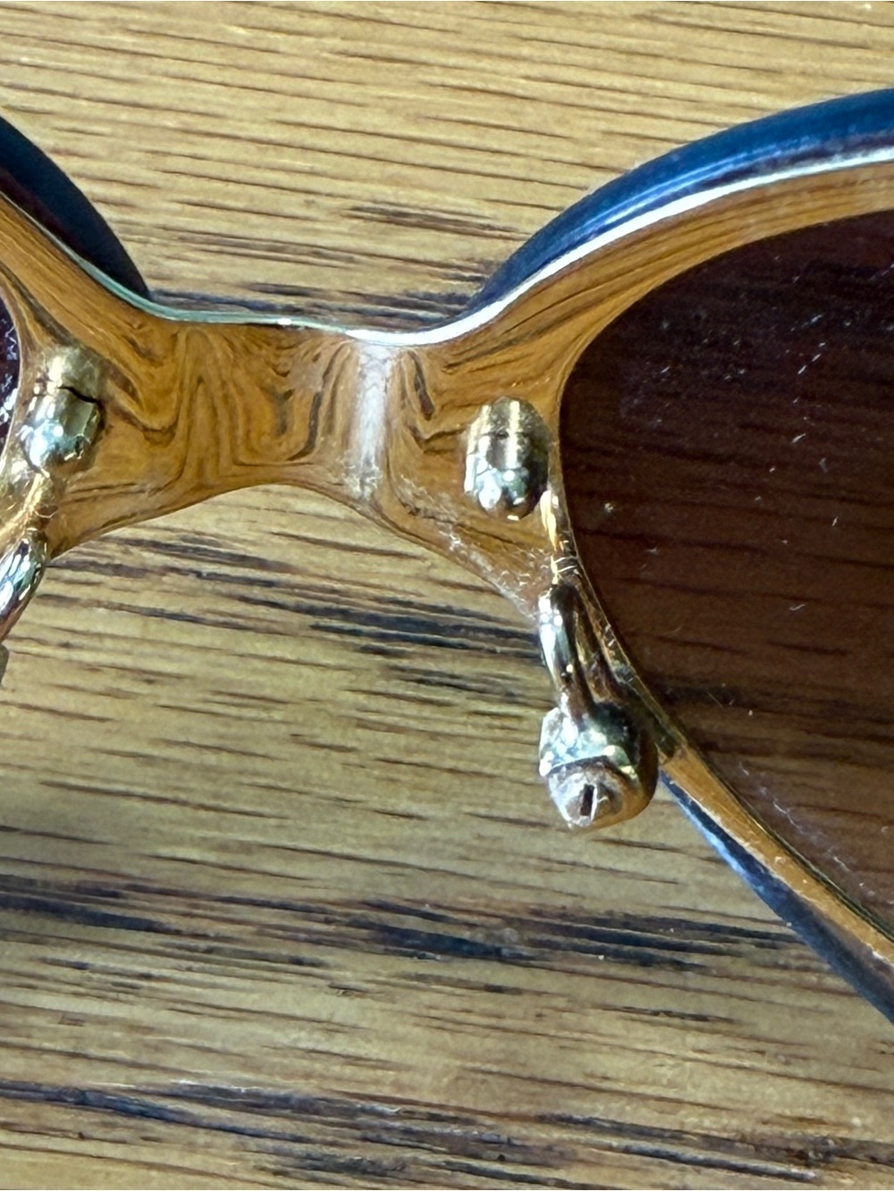 Cartier Vintage Cartier Cat Eye Rimless Sunglasses Gold /Lens Gradient Brown - Picture 13 of 15